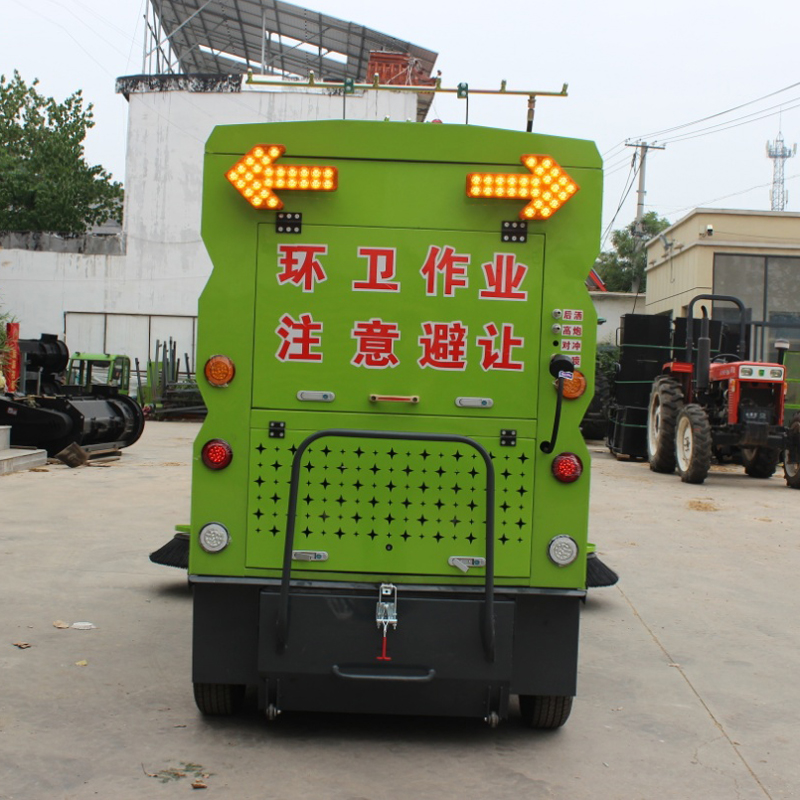 Electric Multifunctional Road Sweeper | Compact Ride-On Street Cleaning Machine