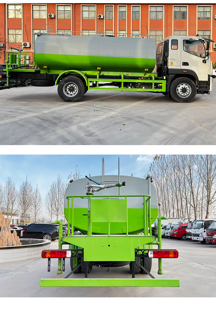 Foton Landscaping Water Tank Truck Spray 15cbm Capacity Diesel Euro 3 Engine Manual Transmission 4x2 Drive Sale