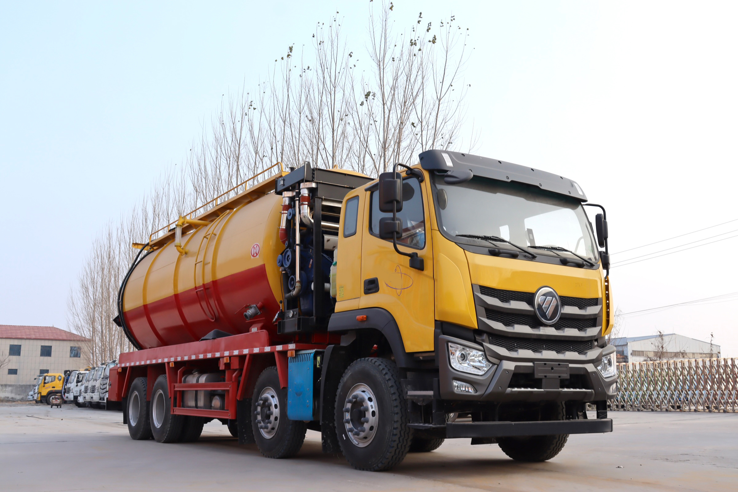 Custom Large Capacity FOTON 6x4 Engine Suction Sewage & Vacuum Truck High-Pressure Cleaning Municipal Use NEW Shandong