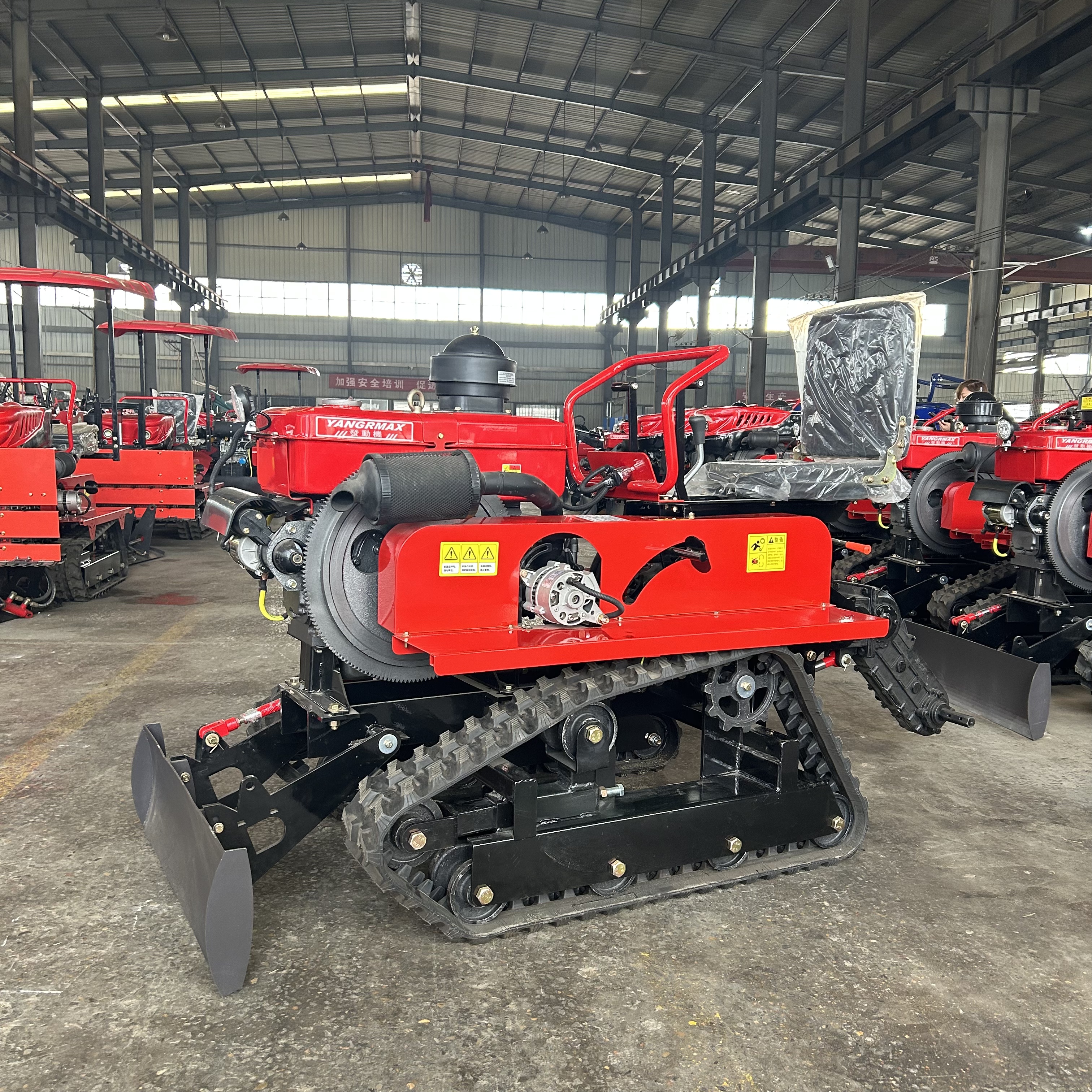 Mini Crawler Tractor with Dozer Blade | Compact Farm Power Tiller