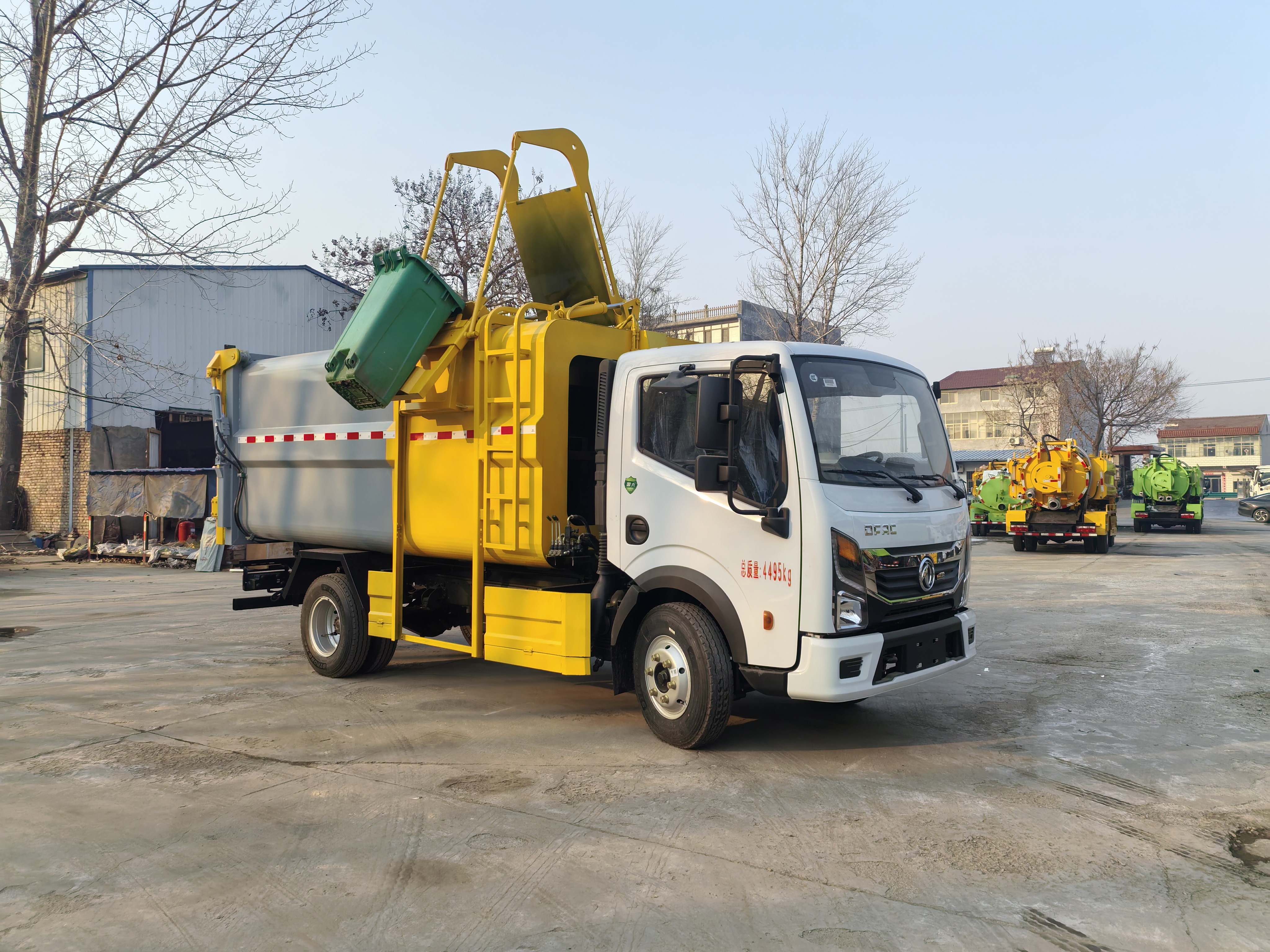 Sanitation Hanging Bucket Garbage Truck Automatic Compactor Property & Street Garbage Collection & Transfer Truck