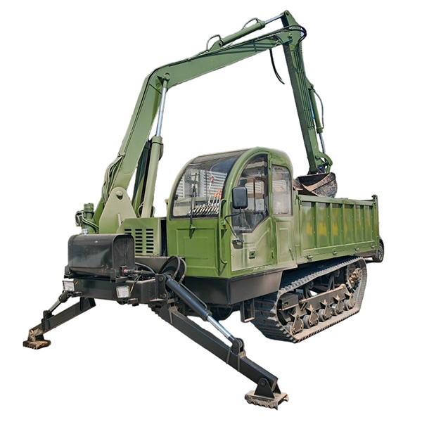 10 Ton Self-Loading Crawler Dumper Truck with Excavator | CE Compliant