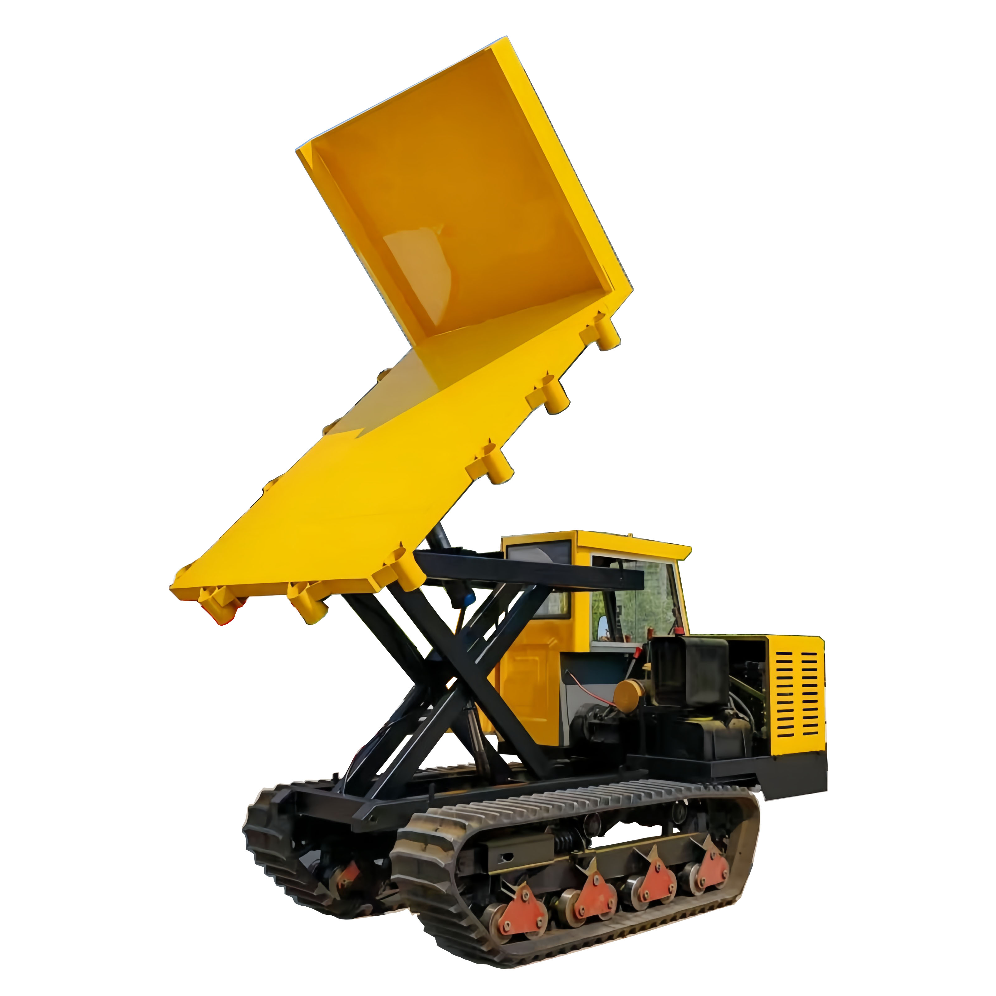 Tracked Mini Dump Truck with Elevating Capability for Easy Operation