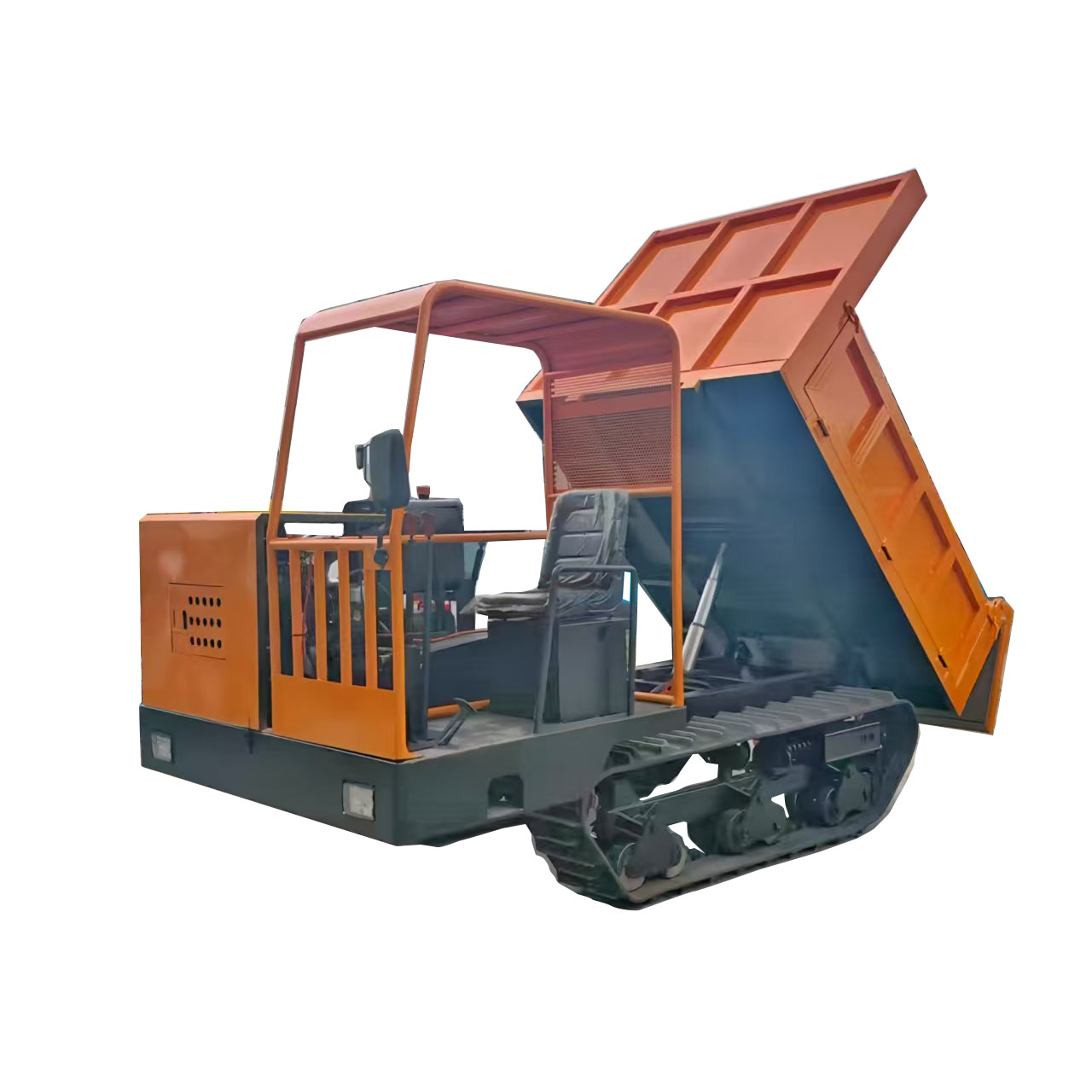 Versatile Tracked Transporter Featuring Floating Wheels and Hydraulic Action