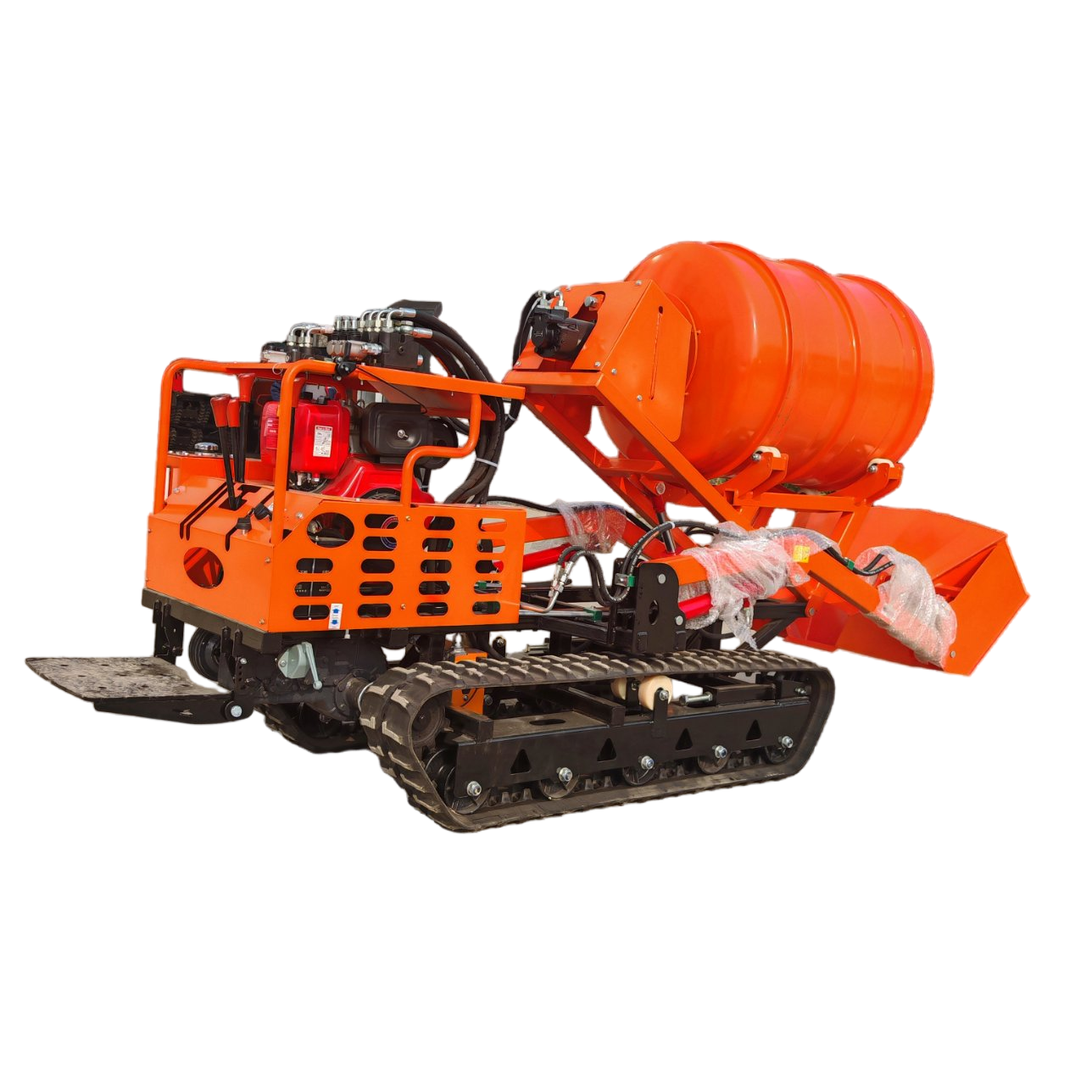 All Terrain Crawler Dumper Rubber Tracked Dumper with Hydraulic Self-Loading Hopper