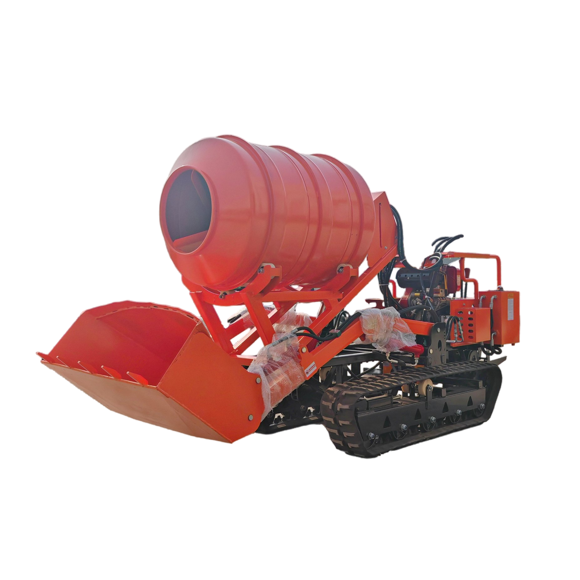 All Terrain Crawler Dumper Rubber Tracked Dumper with Hydraulic Self-Loading Hopper
