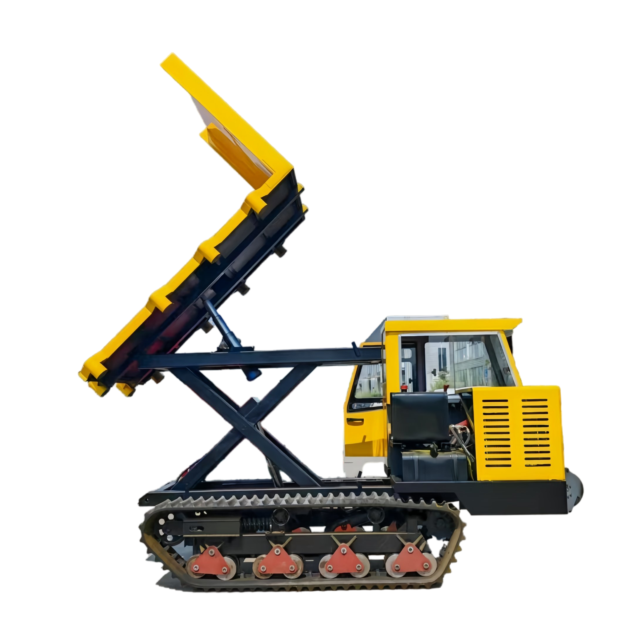 Tracked Mini Dump Truck with Elevating Capability for Easy Operation