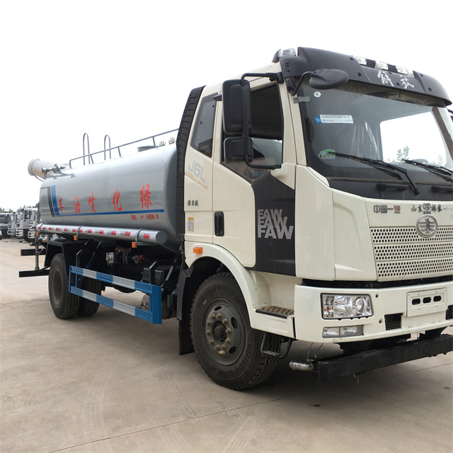 FAW 12-Cubic Meter Diesel Euro 5 4x2 Water Tank Truck Multi-Function Dust Suppression Engineering Sanitation Sprayer