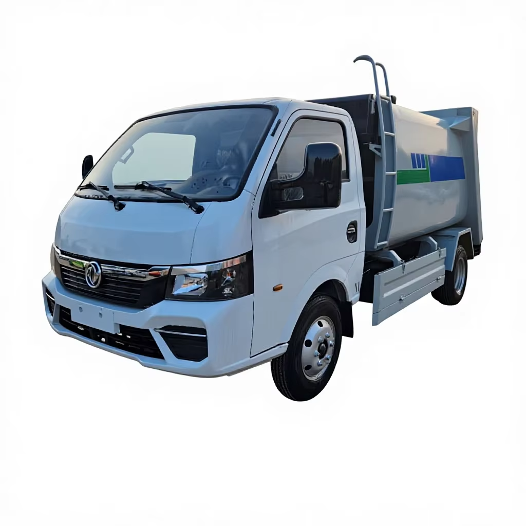 Dongfeng Tuyi 4x2 Mini Garbage Compactor Truck Integrated Garbage Collection Compression Manual Transmission Diesel Engine Pump
