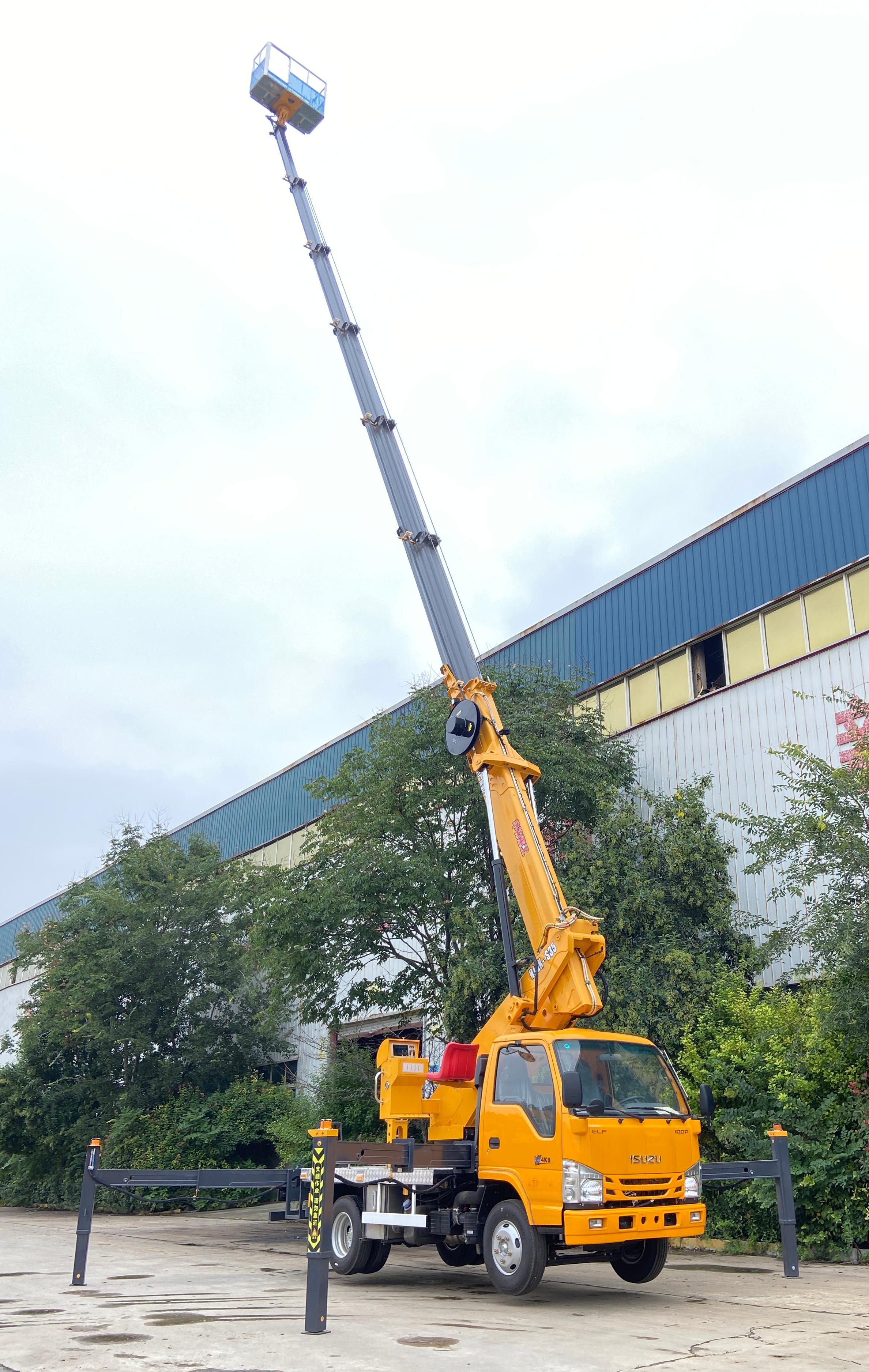 Huajin Heavy Industry Isuzu 100P Blue Plate GK35 Aerial Work Truck | 33.3M High Altitude Operation Vehicle