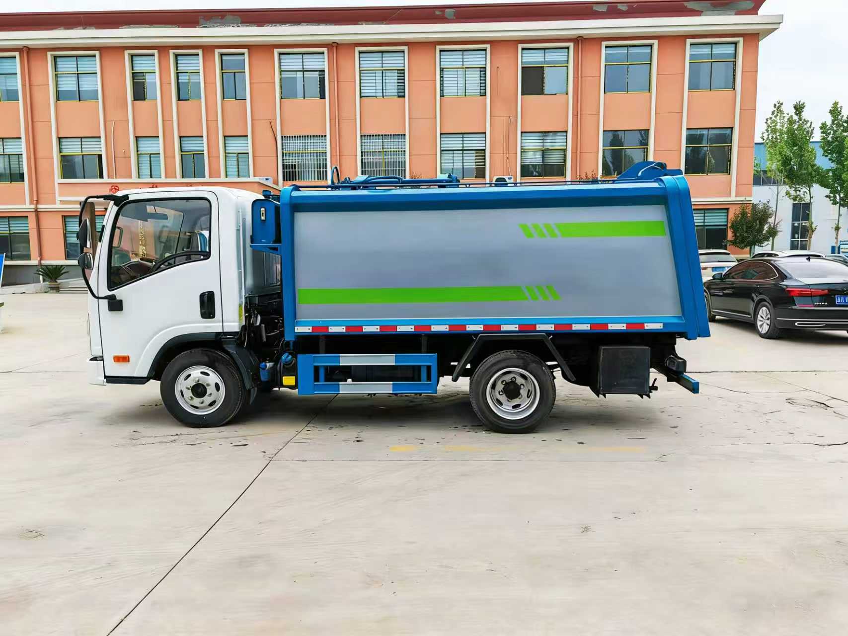 Hot Sale New FAW Jiefang Hu VR Side Loader Garbage Truck 6cbm Dump Truck Euro 5 Refuse Collector with Motor