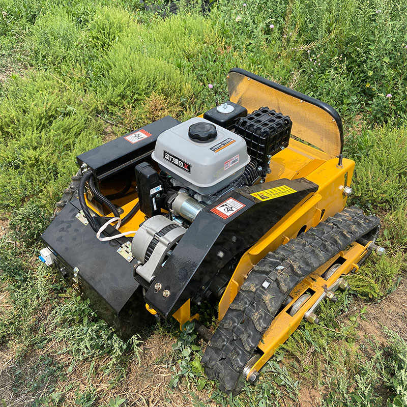 Industrial Heavy Duty 4-Stroke 190cc Remote Control Forest Mulcher Robot Wireless Automatic Lawn Mower for Mountain Slope