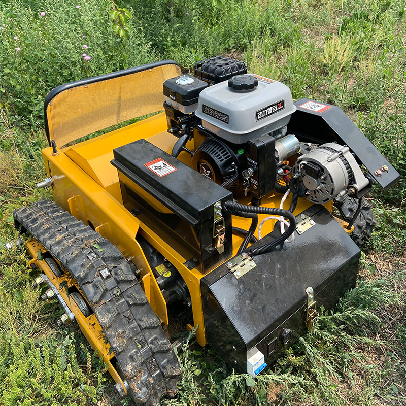 Industrial Heavy Duty 4-Stroke 190cc Remote Control Forest Mulcher Robot Wireless Automatic Lawn Mower for Mountain Slope