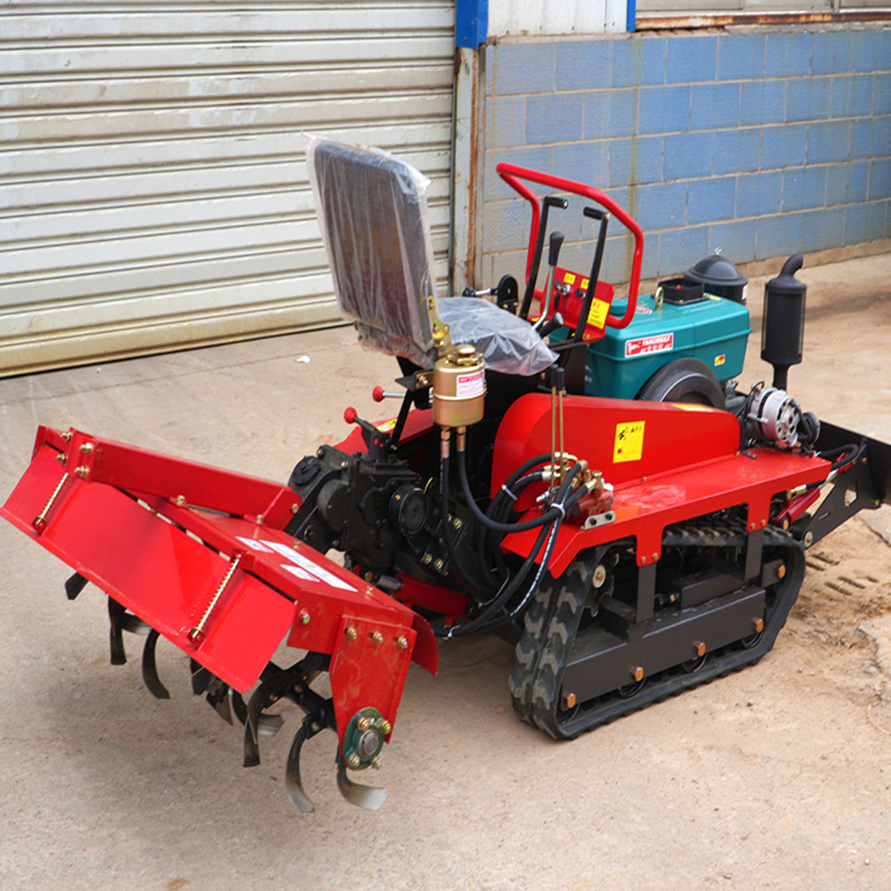 Free Shipping Remote Control Self-propelled Multifunctional Rotary Tiller Cultivator Crawler Tractor