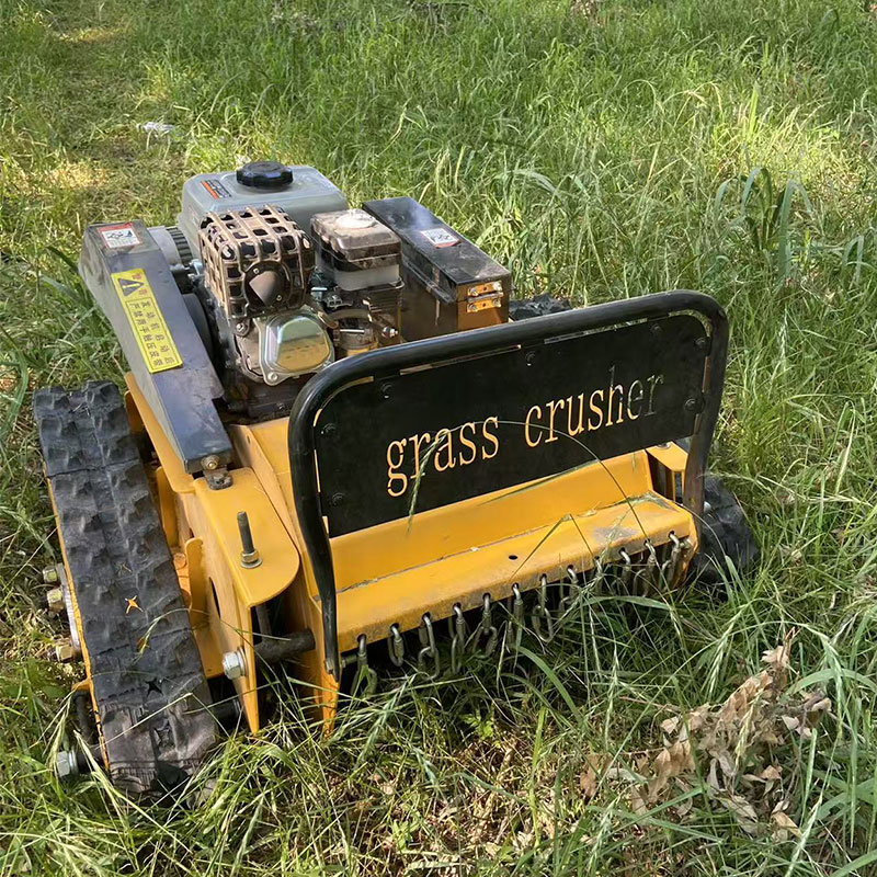 Industrial Heavy Duty 4-Stroke 190cc Remote Control Forest Mulcher Robot Wireless Automatic Lawn Mower for Mountain Slope