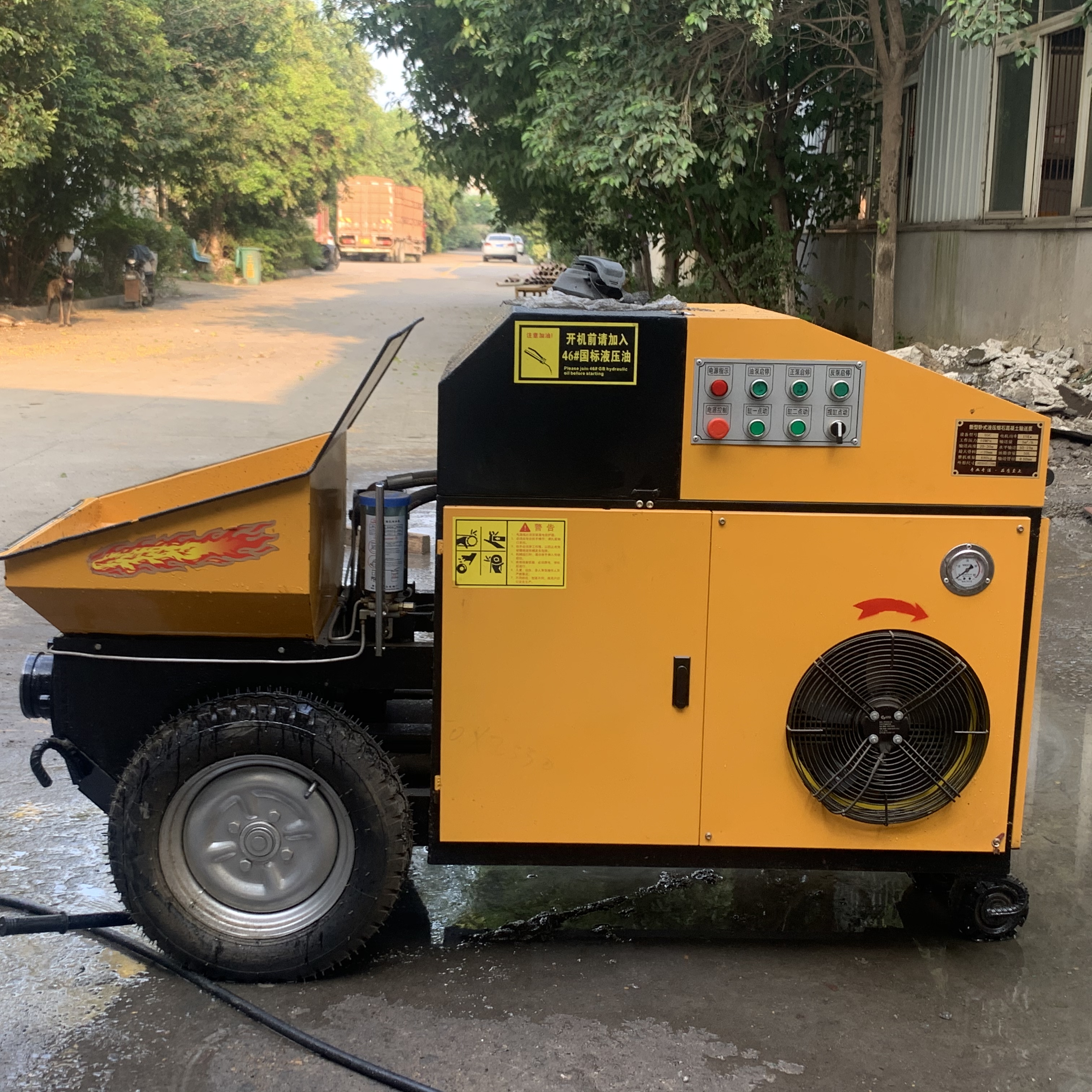 15KW Horizontal Concrete Pump | 10MPa Max Pressure for Construction Projects