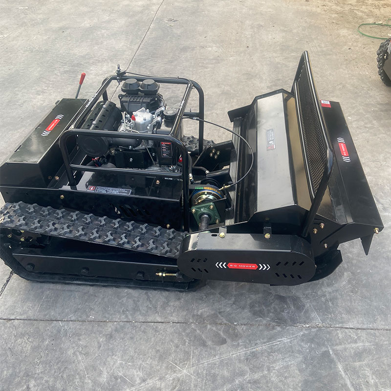 Industrial Grade 24V Remote-Controlled Excavator Lawn Mower 420cc Engine 1600W Flail Mower Forestry Mulcher for Farm Machines