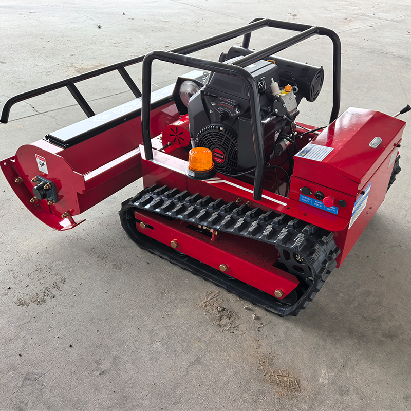 25HP Gasoline Engine Flail Mower Remote Control Crawler Lawn Mower 1200mm/1000mm Cutting Width Small Robot Motor Farming