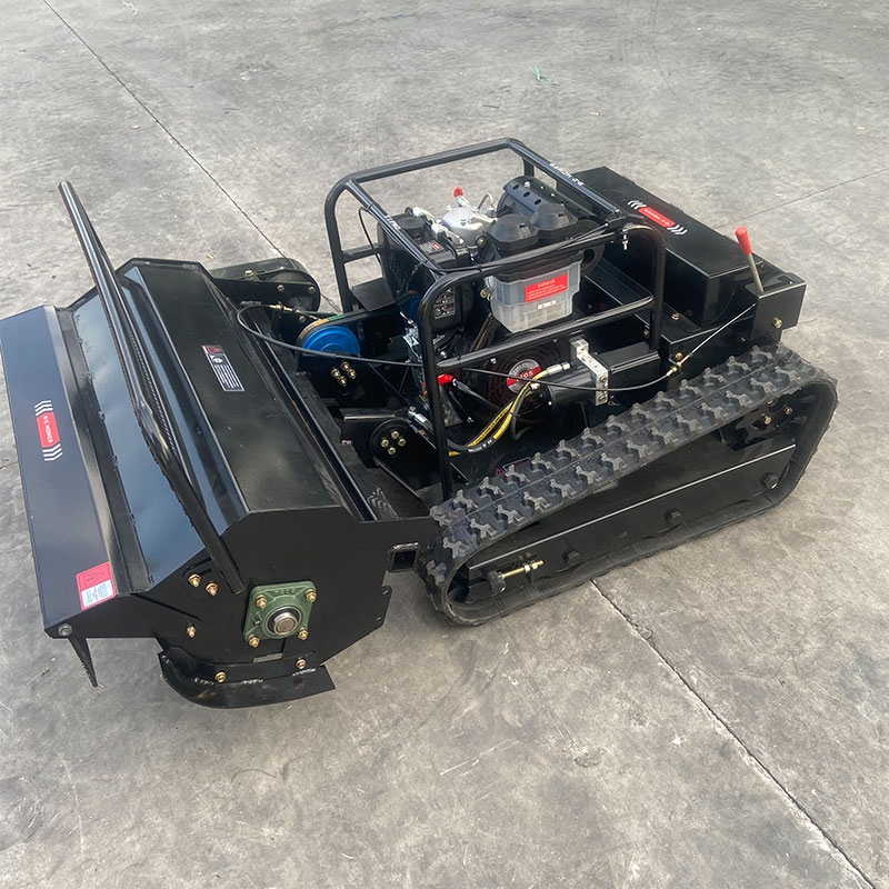 Industrial Grade 24V Remote-Controlled Excavator Lawn Mower 420cc Engine 1600W Flail Mower Forestry Mulcher for Farm Machines
