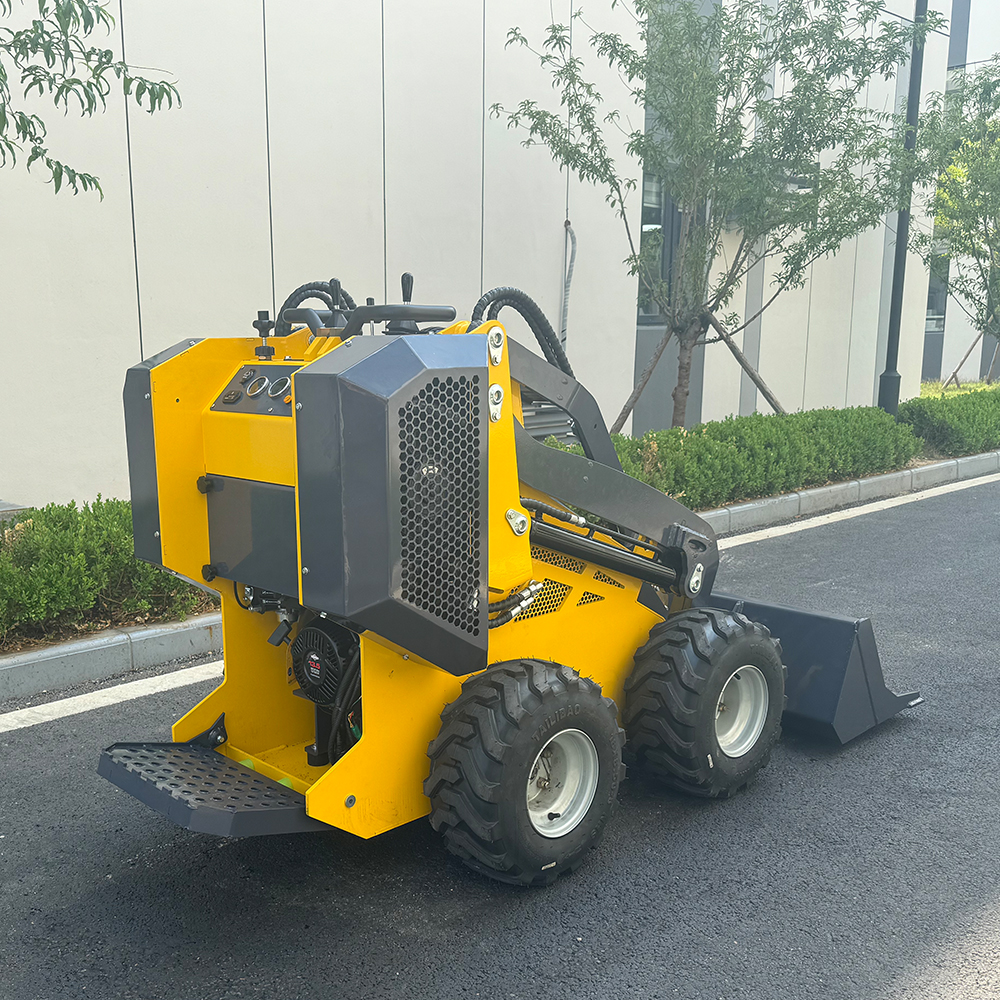 180-500kg Mini Skid Steer Loader | 23HP Wheel Type Compact Loader with Bucket Attachment