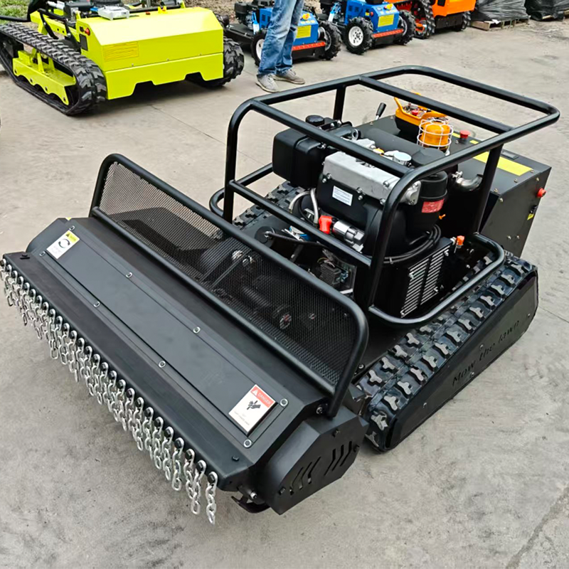 Electric Start Powerful Diesel Remote Control Flail Mower Efficiency 1h 3000 Tracked Twin-Cylinder 800W for Farms & Home