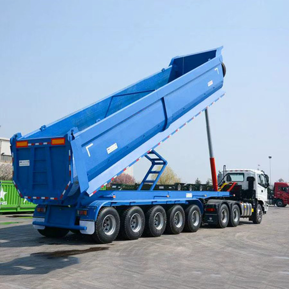 CSC 3-Axle Semi-Trailer, 40 Ton Load Capacity, Heavy Equipment Transportation, Suitable for Truck Trailers, High-Strength Steel Material