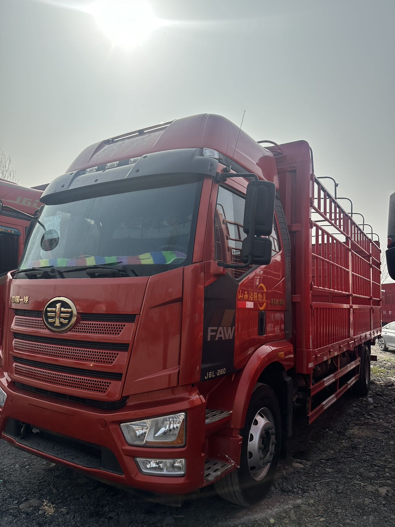 6.8m High Bar Cargo Truck, 260HP Manual Transmission, National VI, Full Configuration, Excellent Condition