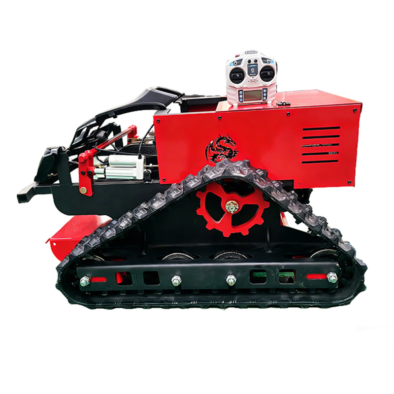 550 Red Remote Control Crawler Grass Cutting Machine