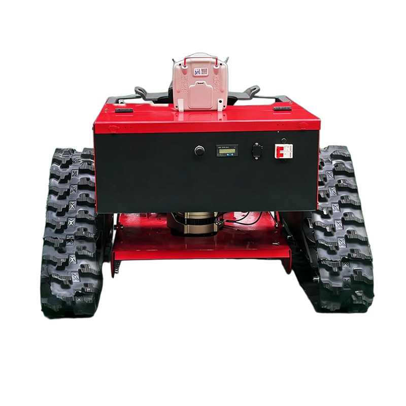 550 Red Remote Control Crawler Grass Cutting Machine