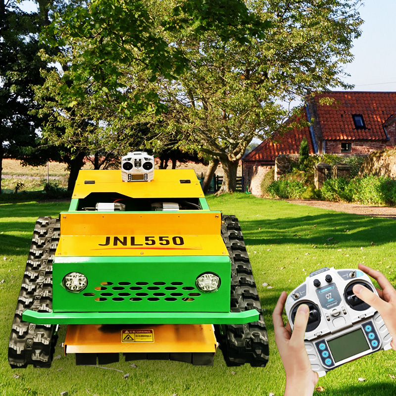 550 Green Remote Control Crawler Grass Cutting Machine