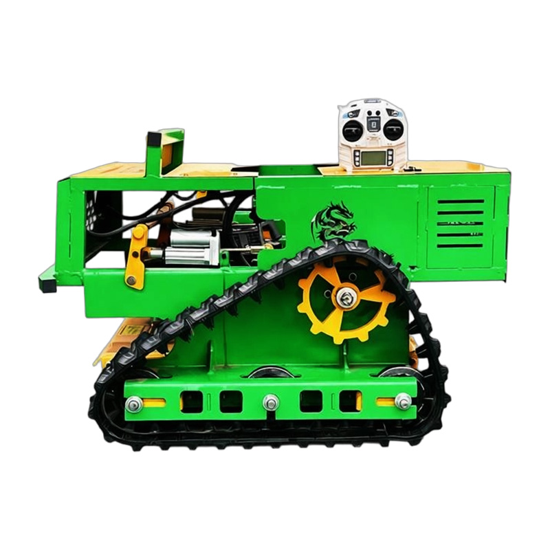 550 Green Remote Control Crawler Grass Cutting Machine