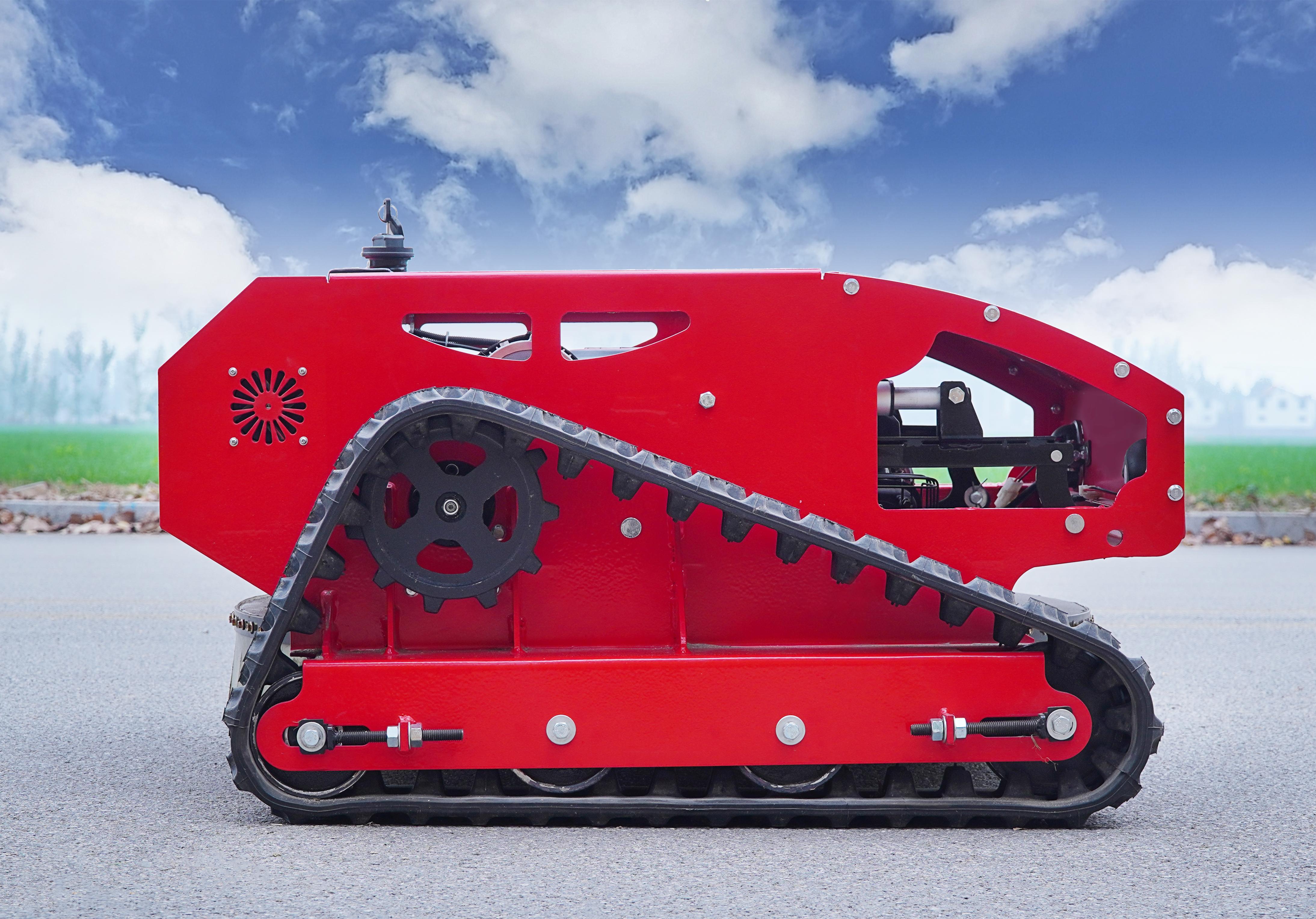 Industrial-Grade High-Power High Productivity Remote-Controlled Crawler Lawn Mower Long Endurance for Park Green Belt Trimming