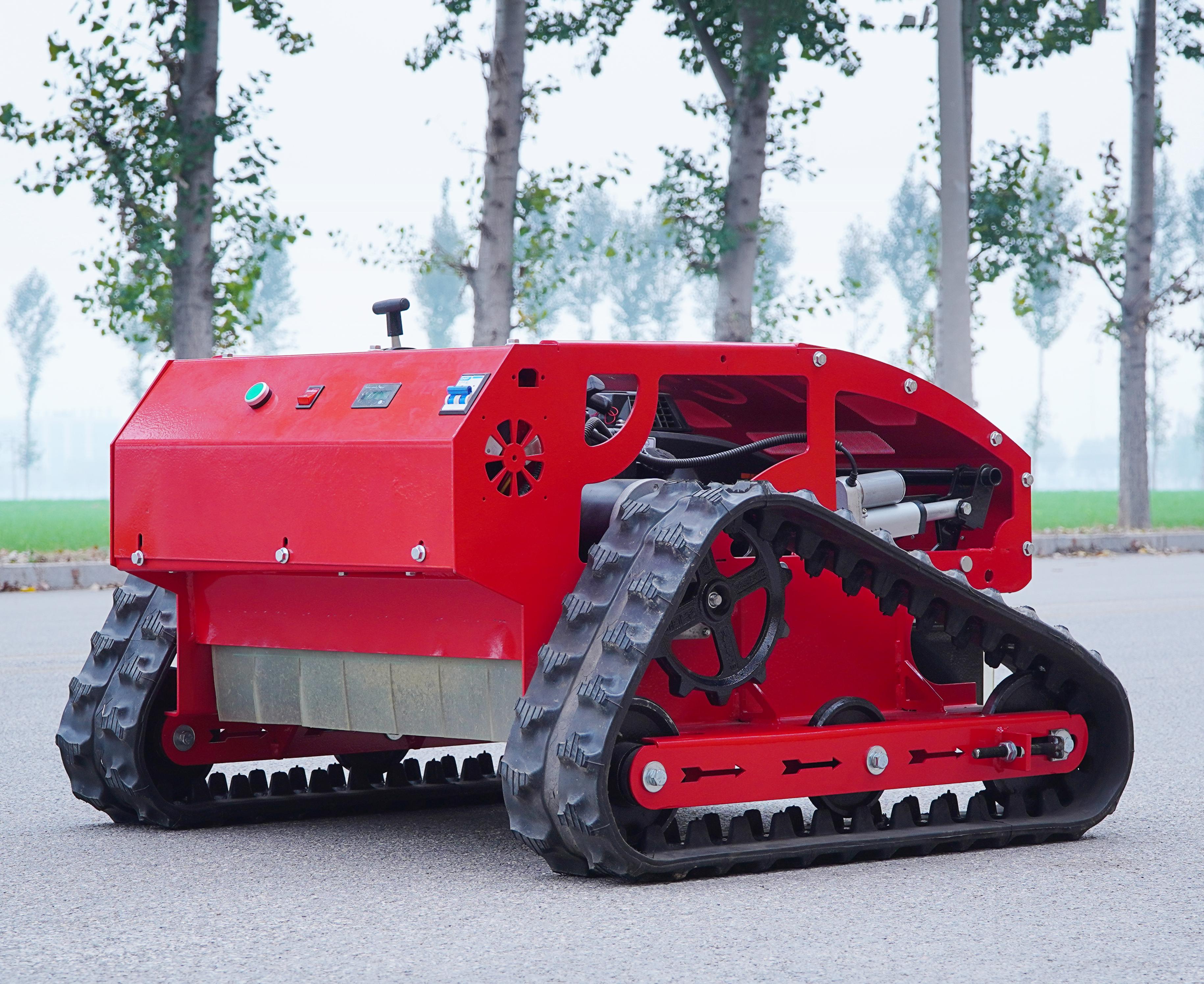 Industrial-Grade High-Power High Productivity Remote-Controlled Crawler Lawn Mower Long Endurance for Park Green Belt Trimming