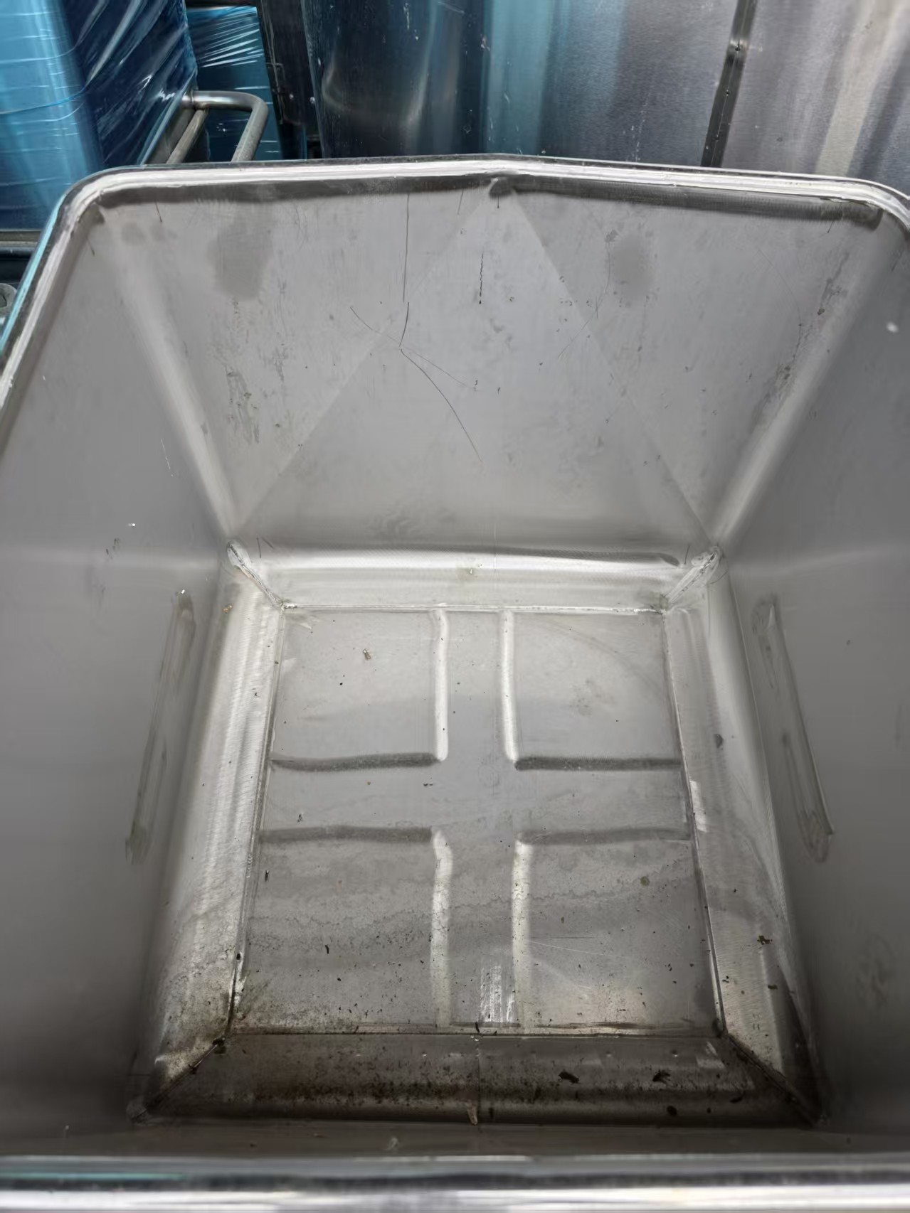 200L/400L Stainless Steel Tote Cart Food-grade Material Transport Cart