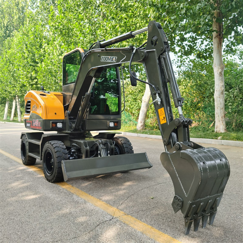 ZJ40 4 Ton Mini Excavator 3600KG Wheeled Hydraulic Digger for Sale