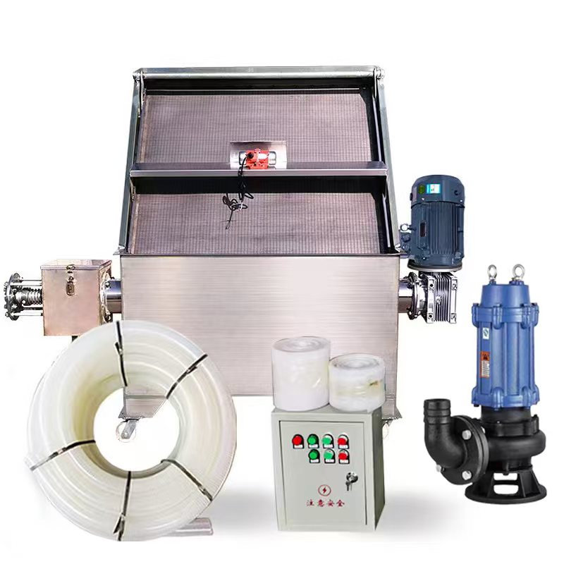 The inclined screen type dry-wet separator, model SD800, is suitable for materials with high water content.