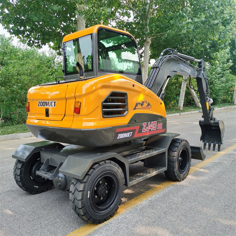 ZJ40 4 Ton Mini Excavator 3600KG Wheeled Hydraulic Digger for Sale