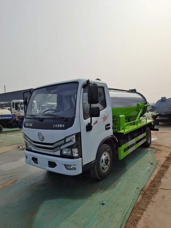 10m³ Self-Dumping Sewage Suction Truck Dongfeng Duolika D9 160HP Yuchai Engine