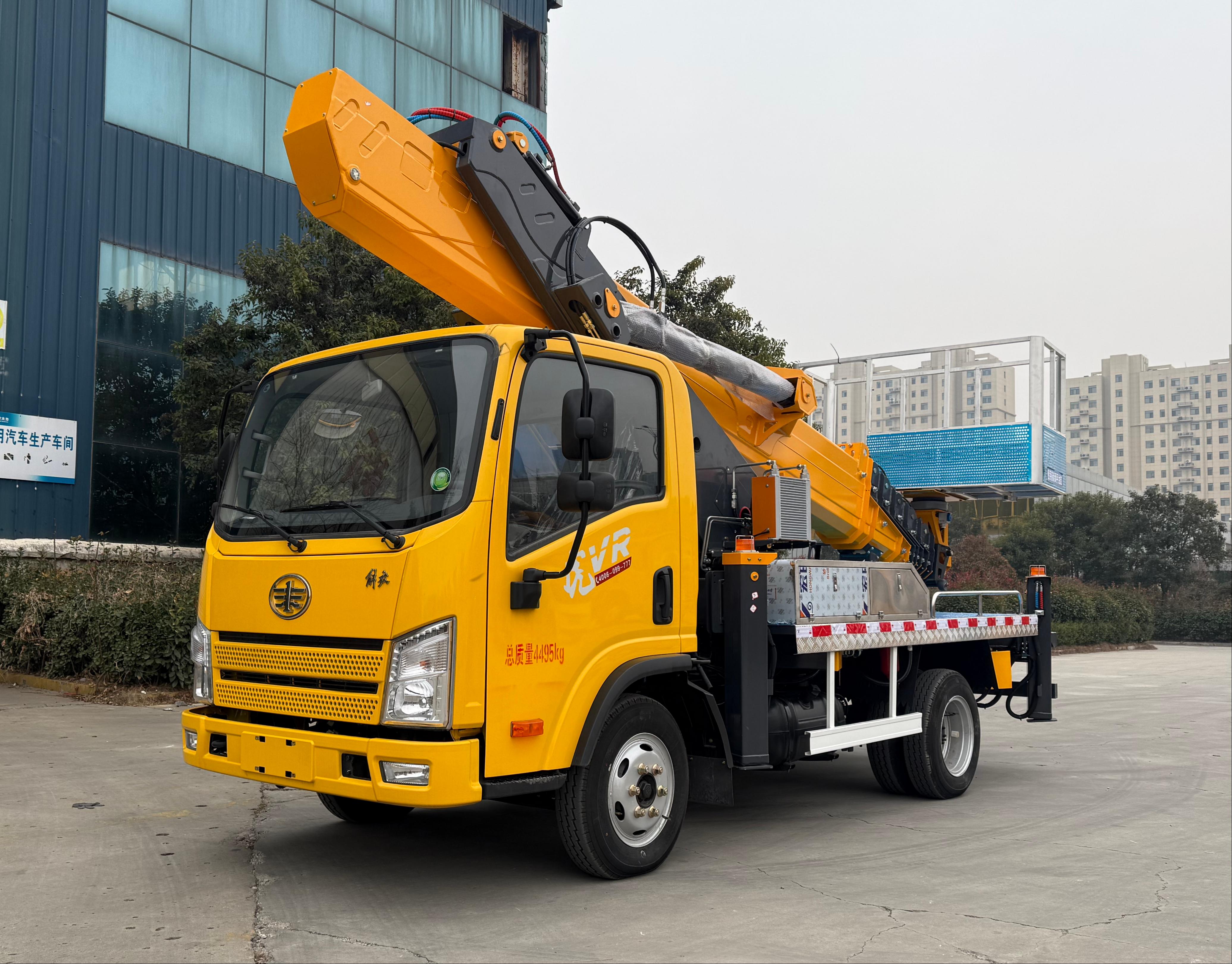 Huajin Heavy Industry FAW Jiefang Blue Plate GK35 Aerial Work Truck