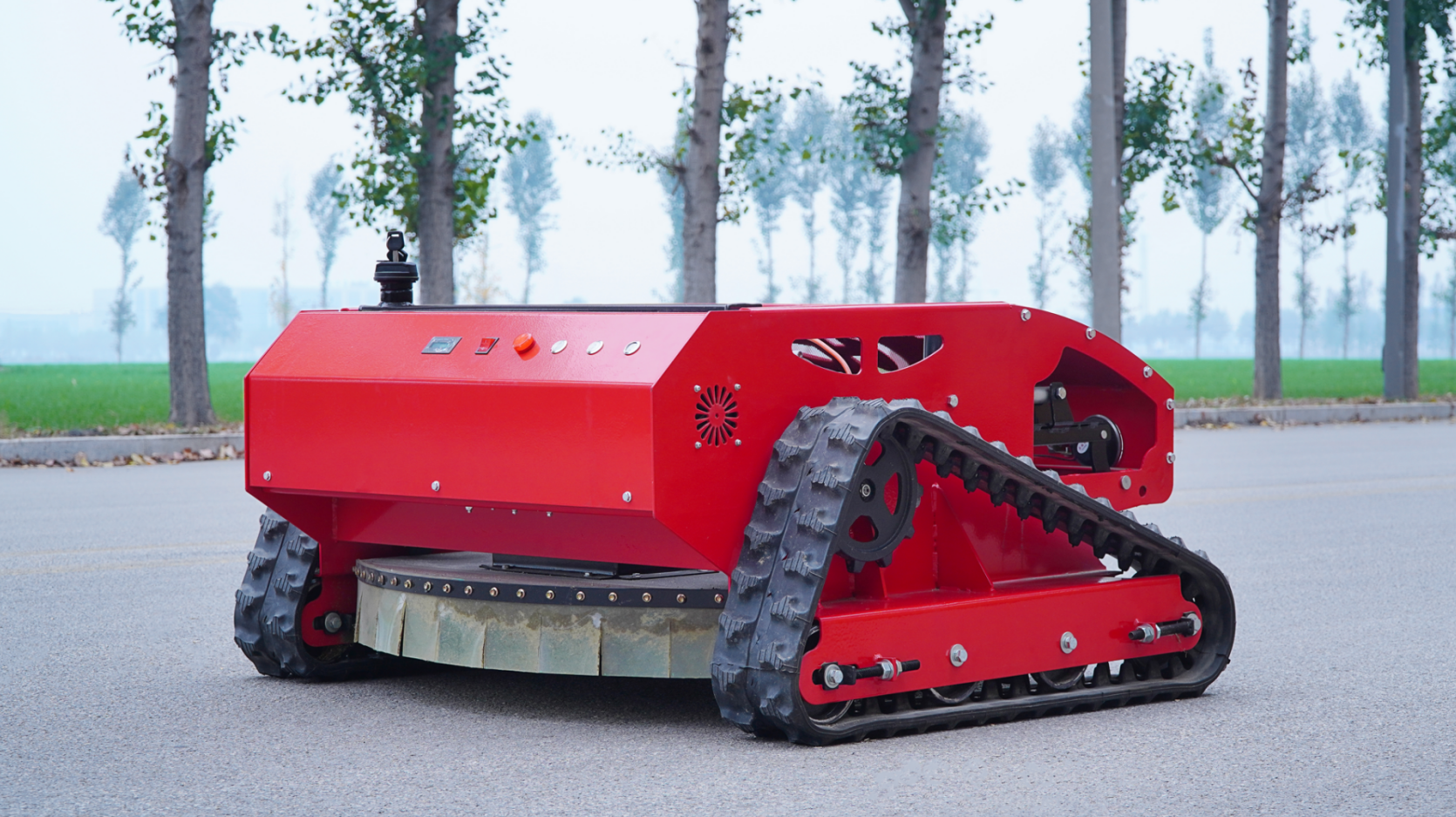 800mm Cutting Width Crawler Remote Control Lawn Mower with 16HP Loncin 4-Stroke Gasoline Engine