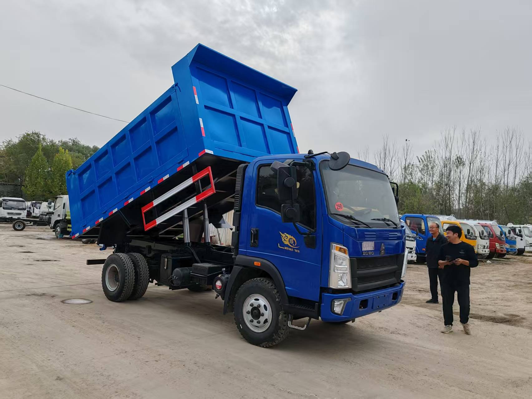 Sinotruk Howo 5-ton Dump Truck, Large Rear Eight-Wheel Heavy-Duty Dump Truck, Tipper Truck for Ore and Muck Transportation, for Construction Site Use