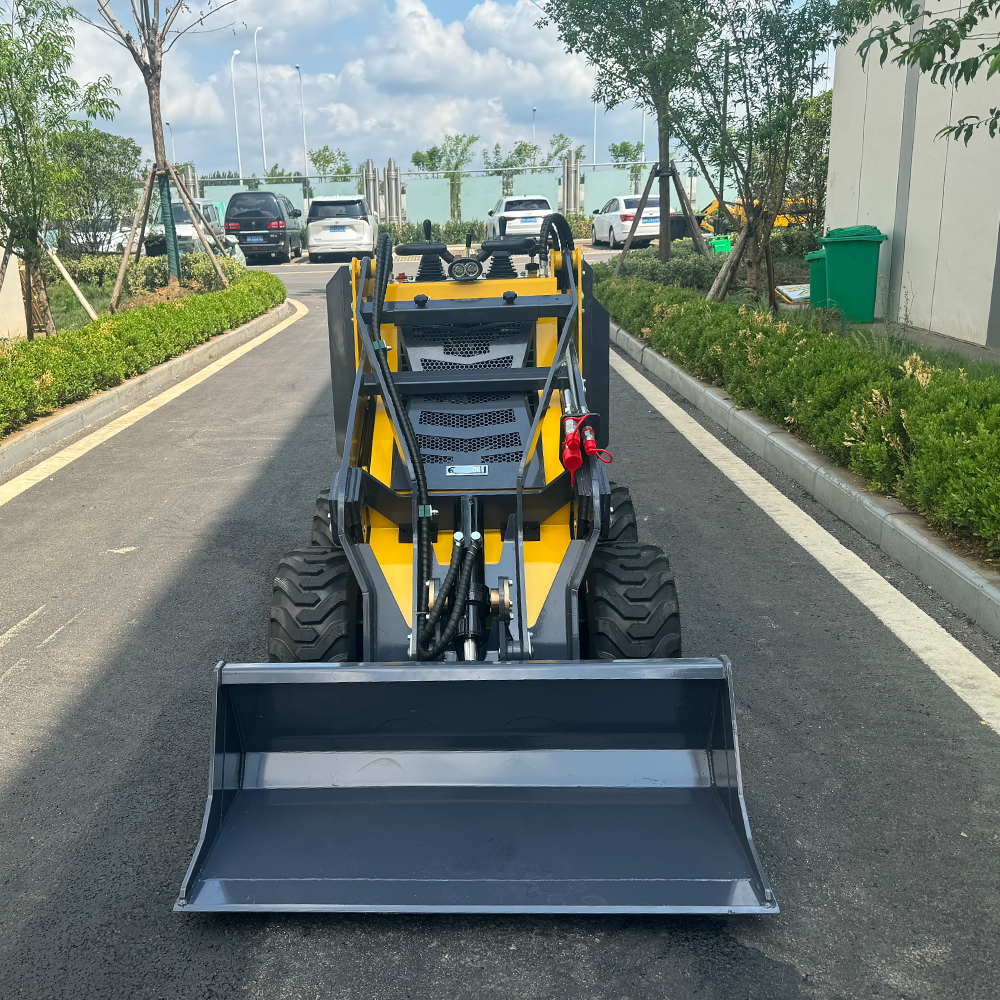 180-500kg Mini Skid Steer Loader | 23HP Wheel Type Compact Loader with Bucket Attachment