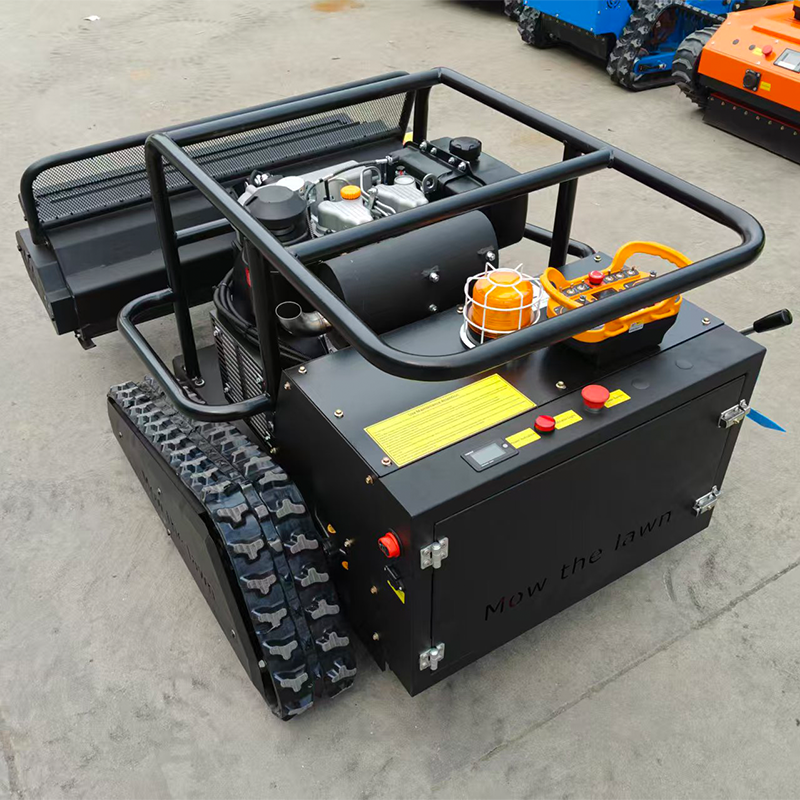 Free Delivery 4-Stroke DIY Remote Control Gasoline Lawn Mower with Push Shovel Crawler Best Selling