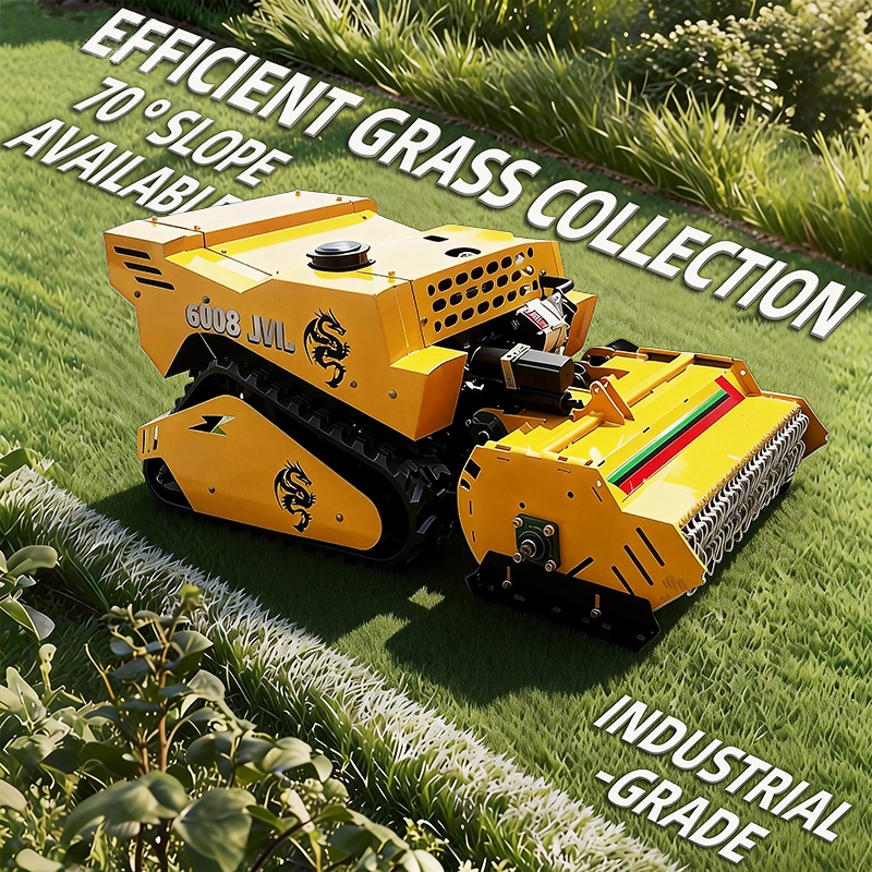 800 Yellow Remote Control Crawler Grass Cutting Machine (JNL800a)