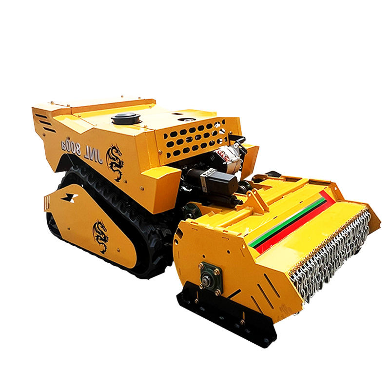 800 Yellow Remote Control Crawler Grass Cutting Machine (JNL800a)