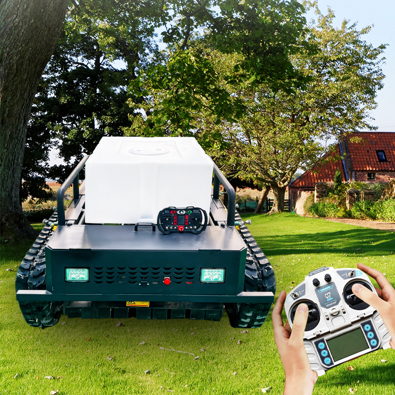 Remote Controlled Lawn Mower with Spray Insecticide Machine